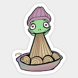 Frog Eating Ramen (Kawaii Edition Sticker